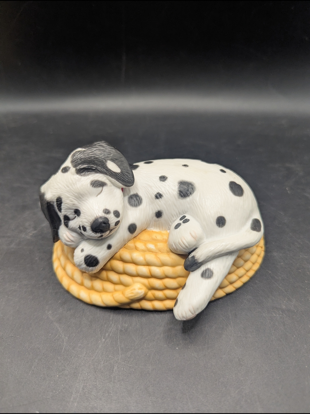Vintage Princeton Gallery Vintage Fine Porcelain Dalmatian Figure "Dog Tired"